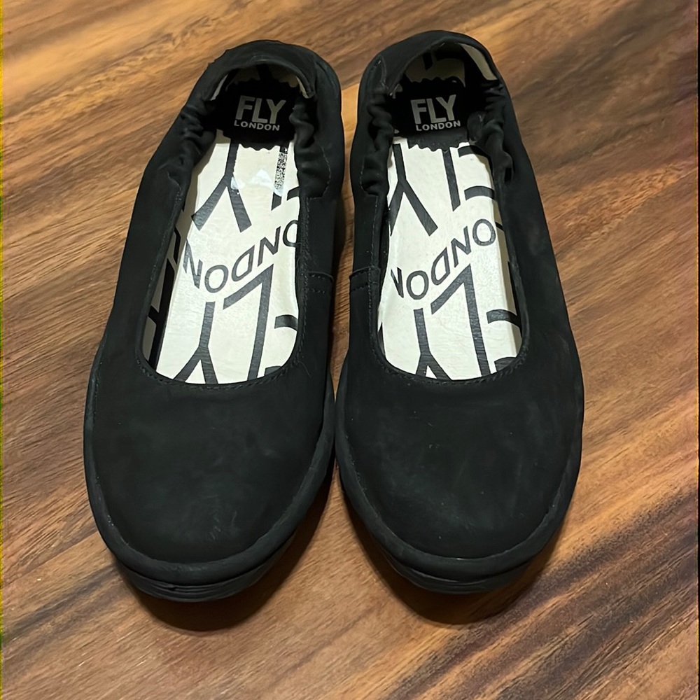 Fly London Women's Black Pledfly Slip-on Wedge